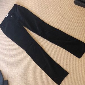 Helmut Lang Straight Leg Black Corduroy Pants